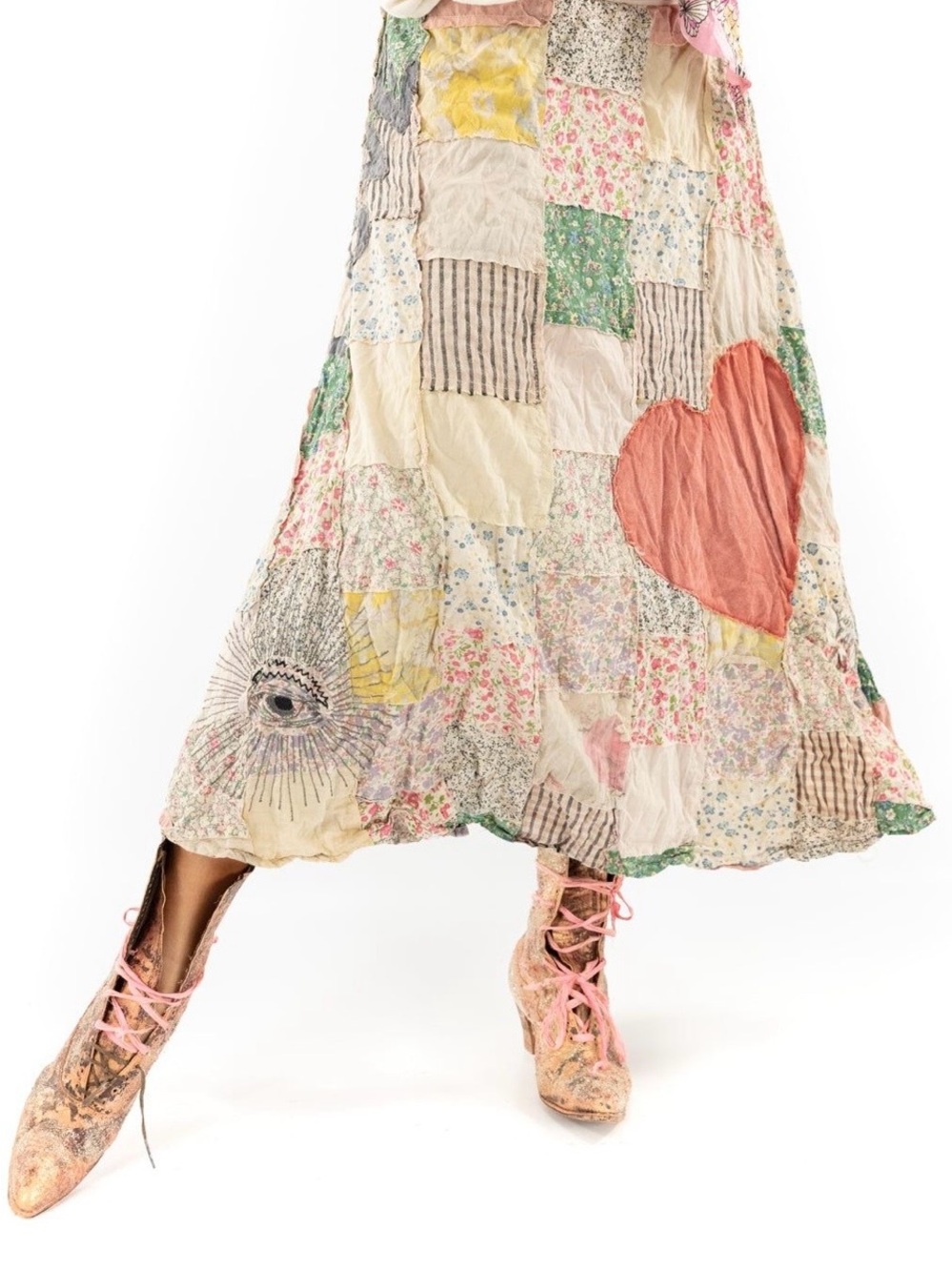 Magnolia Pearl patchwork Sascha wrap skirt - Picture 3 of 8